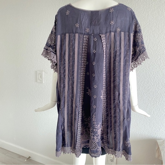 Johnny was blue embroidered blouse - Picture 9 of 15